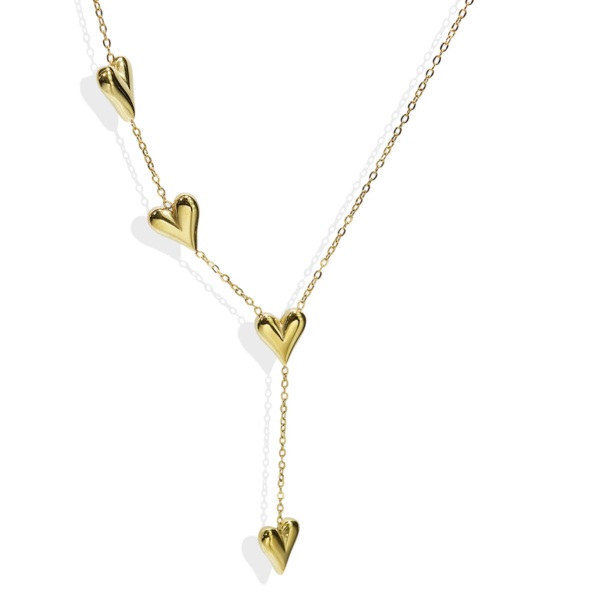 Lxalry 18K Gold Plated Heart Necklace Recycled Stainless Steel Modern Minimalist Jewelry Hypoallergenic Ocean-Safe Gift For Women Wife Mom Everyday Elegance With Golden Hour Glow