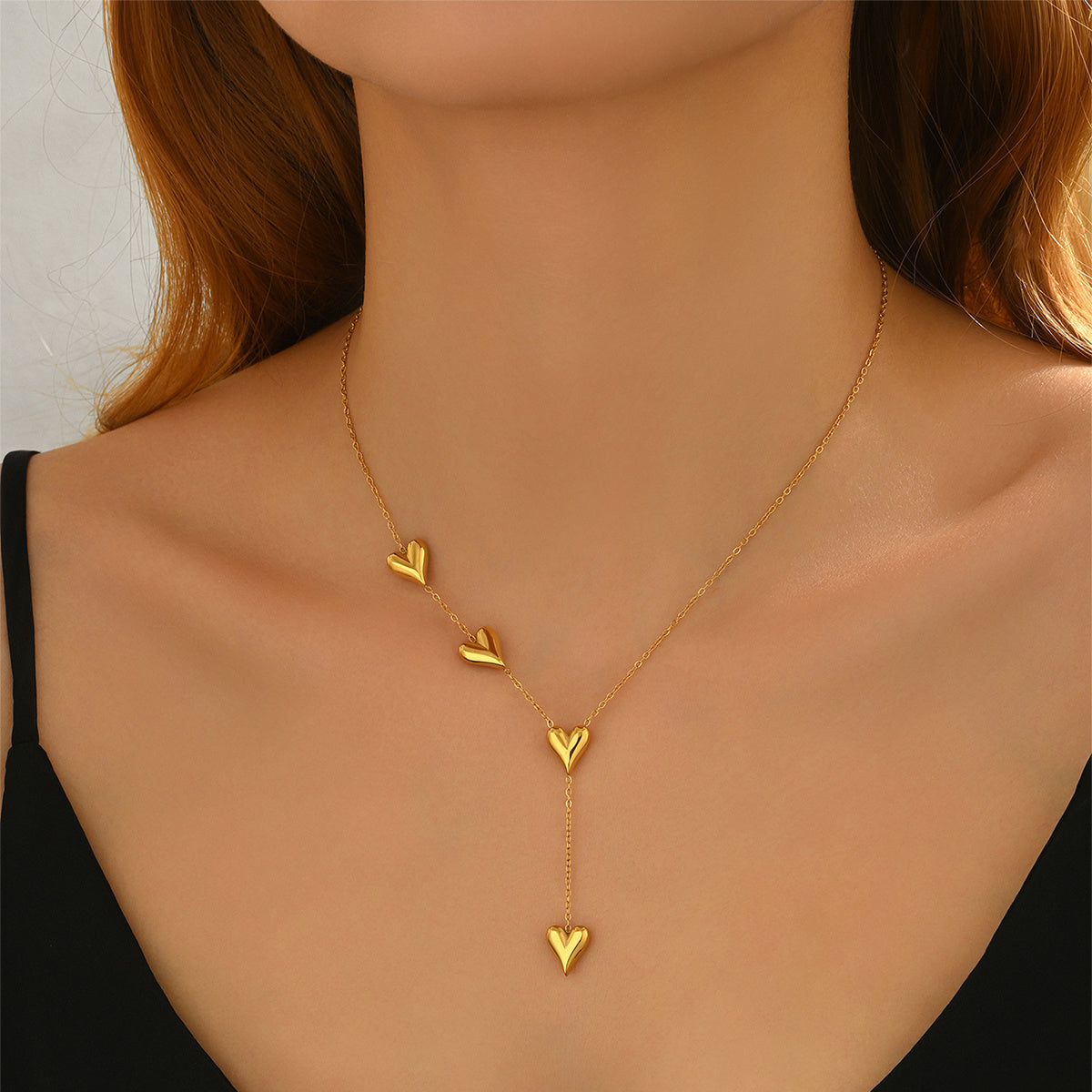 Lxalry 18K Gold Plated Heart Necklace Recycled Stainless Steel Modern Minimalist Jewelry Hypoallergenic Ocean-Safe Gift For Women Wife Mom Everyday Elegance With Golden Hour Glow