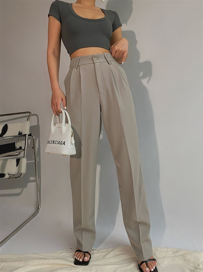 Draping bf boyfriend style long trousers