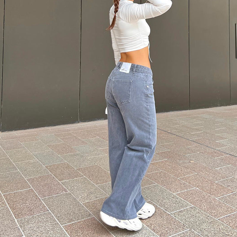 American Street Light Color Loose Jeans