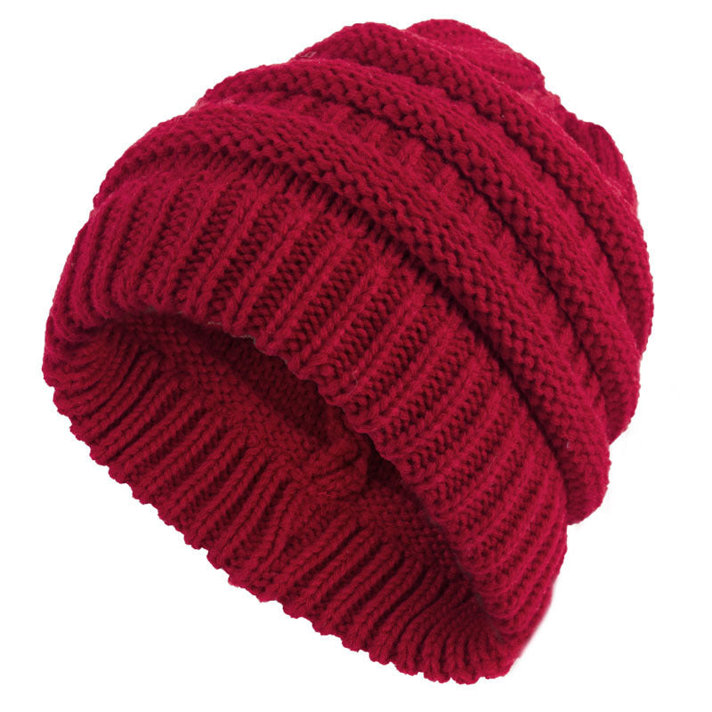 Personalized Women's Ponytail Knitted Wool Hat