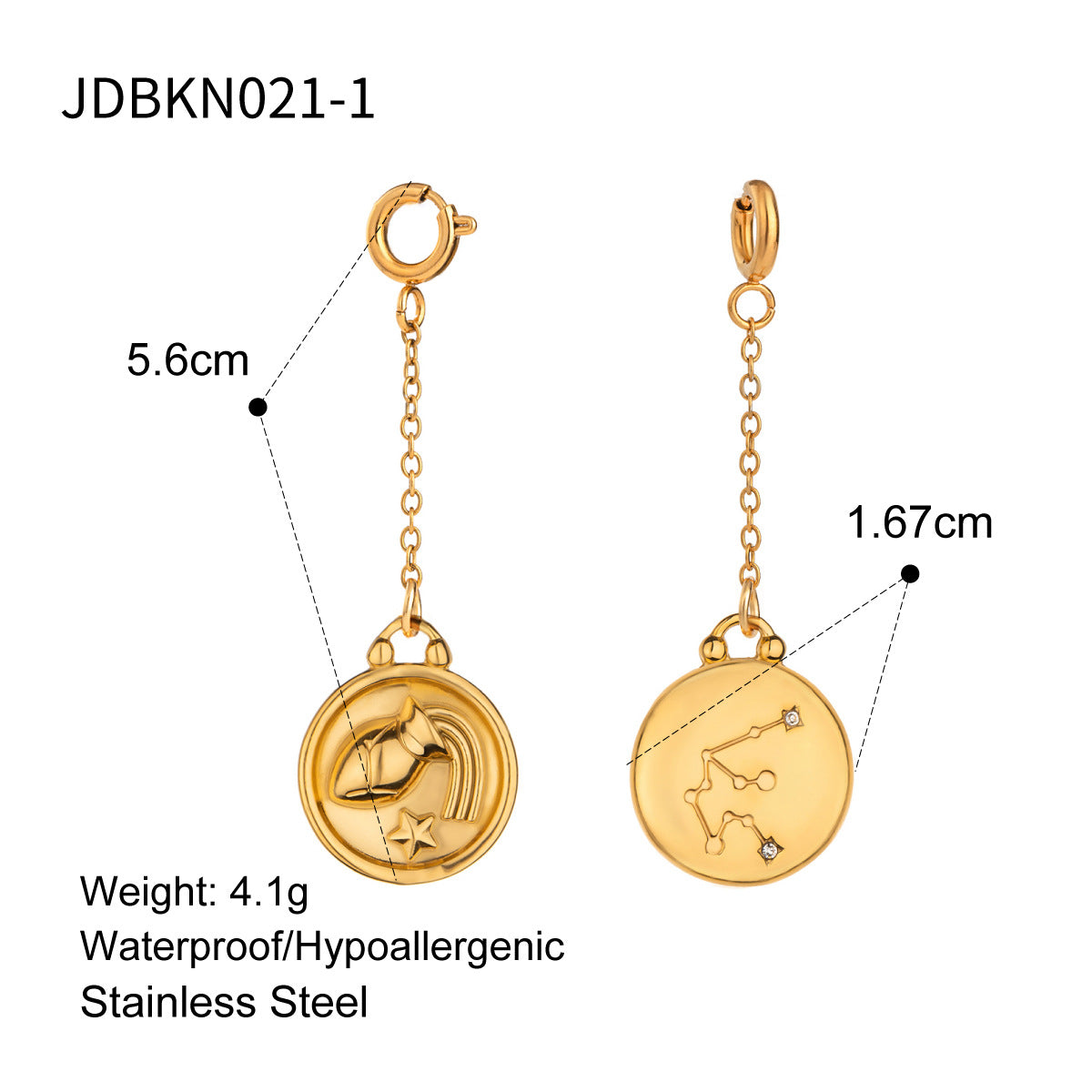 Stainless Steel Ornament Accessories Twelve Constellation Bikini Diy Pendant