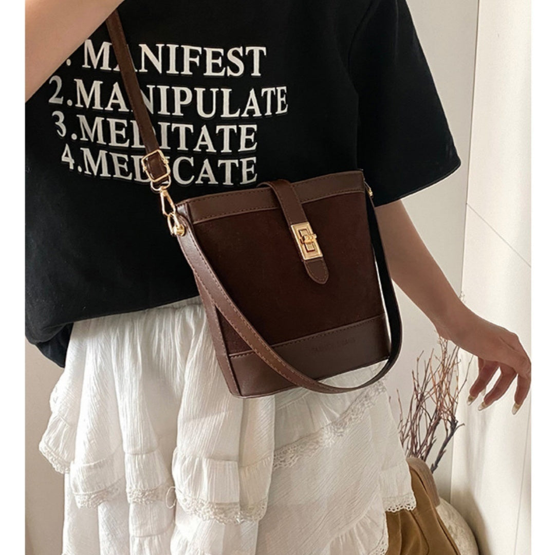 Suede Crossbody Purse Bag Retro Crossbody
