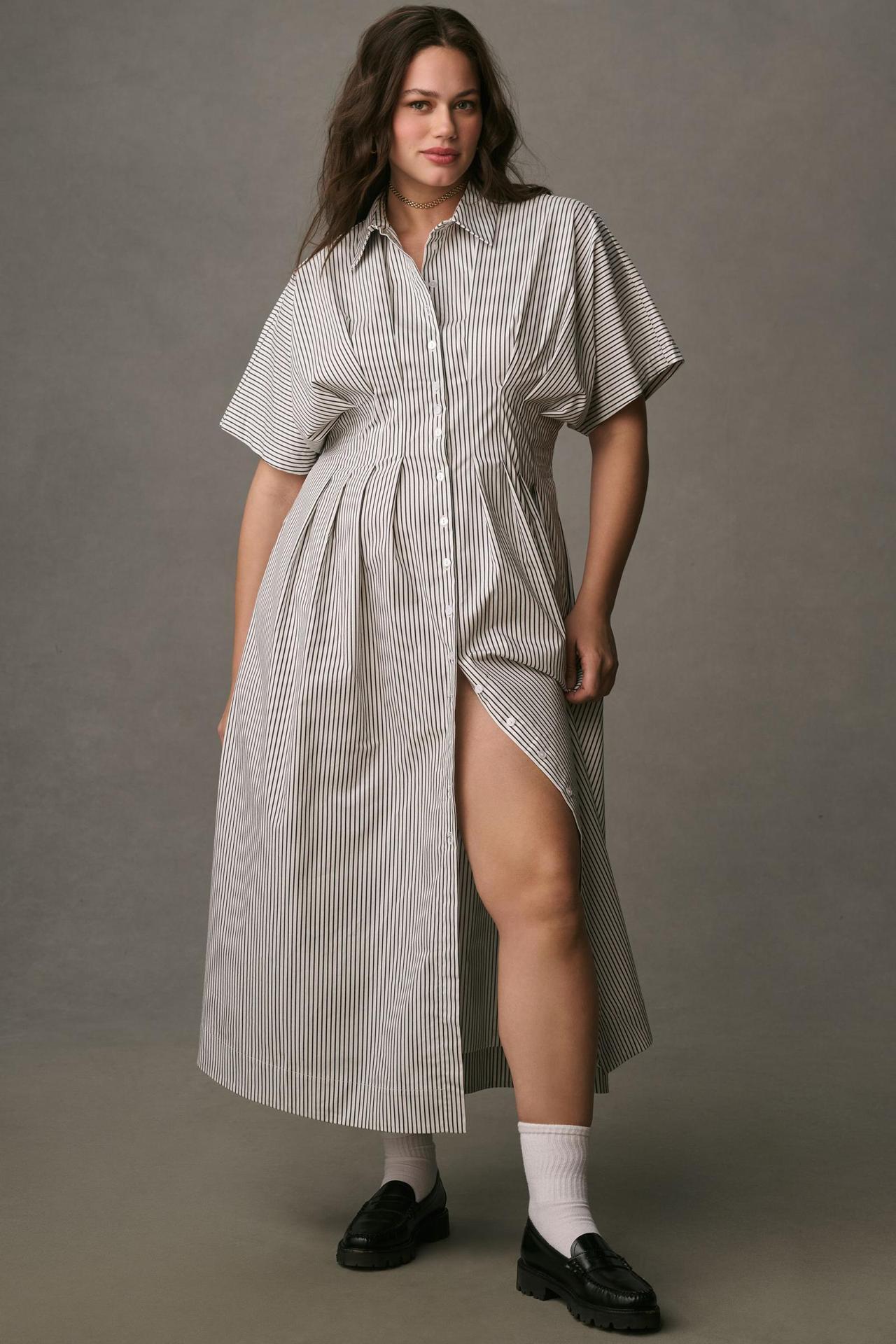 Waist-controlled Slim Fit Slimming Dress Long Shirt