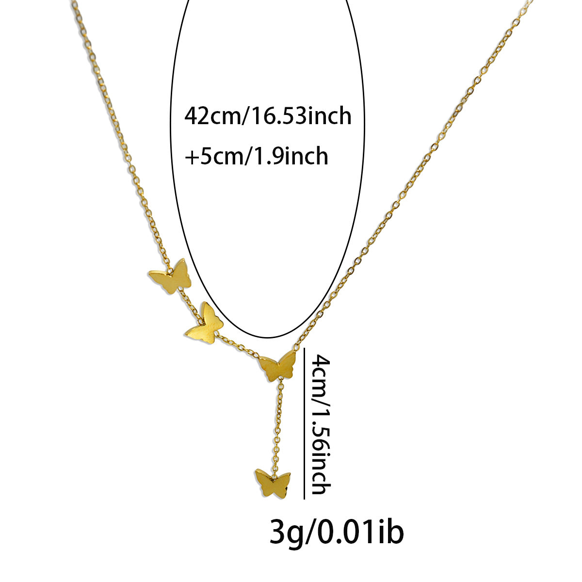 Lxalry 18K Gold Plated Celestial Necklace Butterfly Heart Charm Stainless Steel Jewelry Skin Safe Hypoallergenic Gift For Women Wife Mom Romantic Everyday Wedding Glow