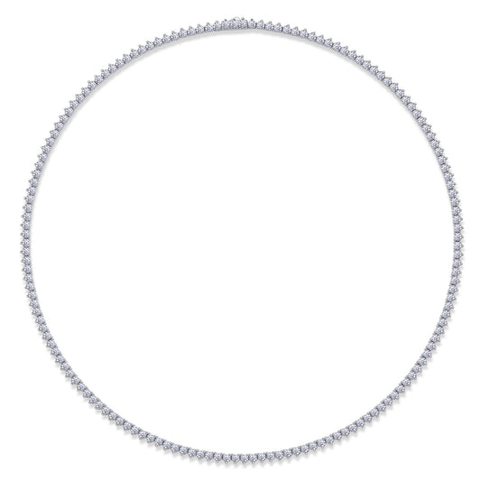Solitude Luxury Fashion Set Mosan Diamond S925 Silver Necklace Rivaling Natural Diamonds