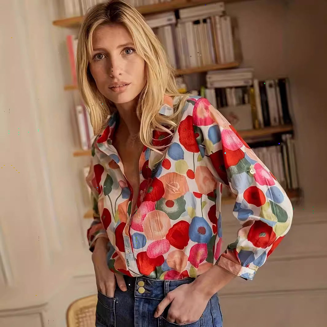 Blossom Dusk – Boho Floral Wrap Top