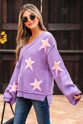 Aubrey Brushed Star Oversize Sweater-2