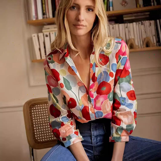 Blossom Dusk – Boho Floral Wrap Top