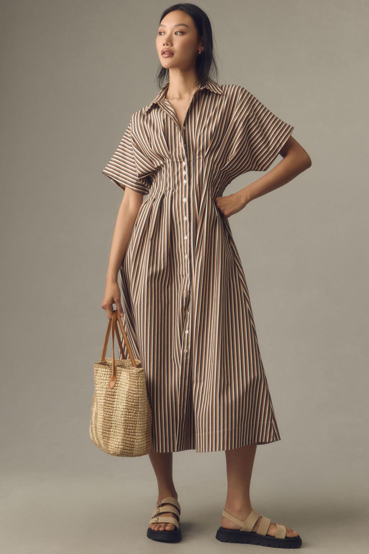 Waist-controlled Slim Fit Slimming Dress Long Shirt