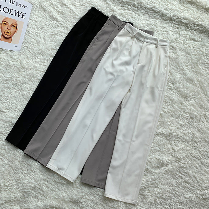 Draping bf boyfriend style long trousers