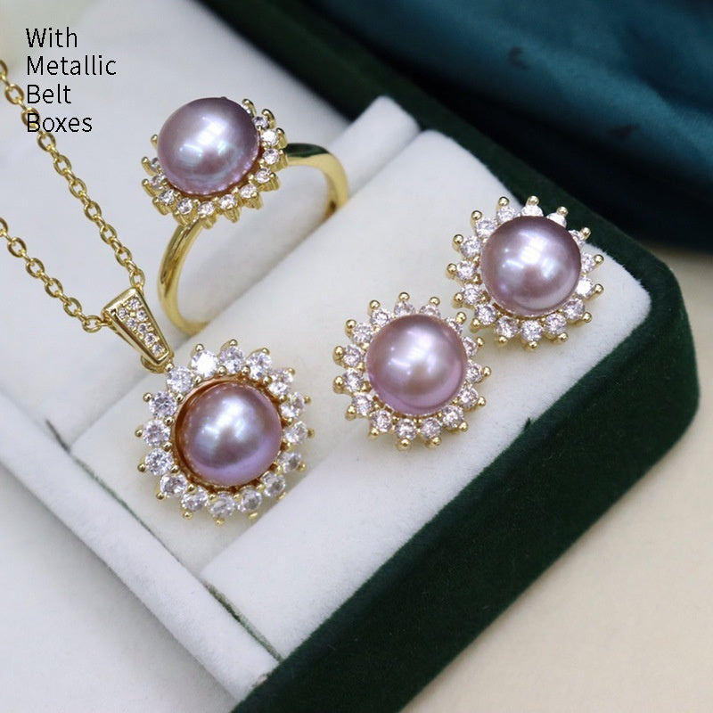 Freshwater Pearl Simplicity All-match Necklace Suit