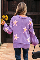 Aubrey Brushed Star Oversize Sweater-1
