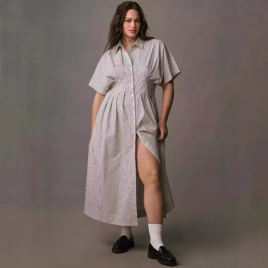 Waist-controlled Slim Fit Slimming Dress Long Shirt
