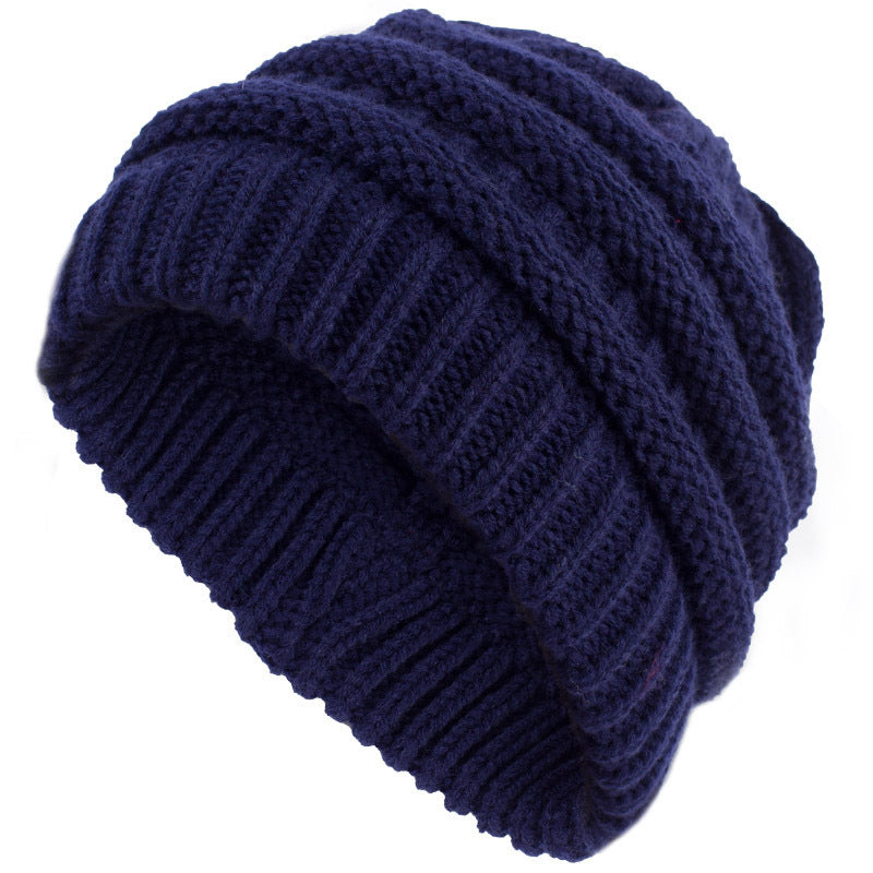 Personalized Women's Ponytail Knitted Wool Hat
