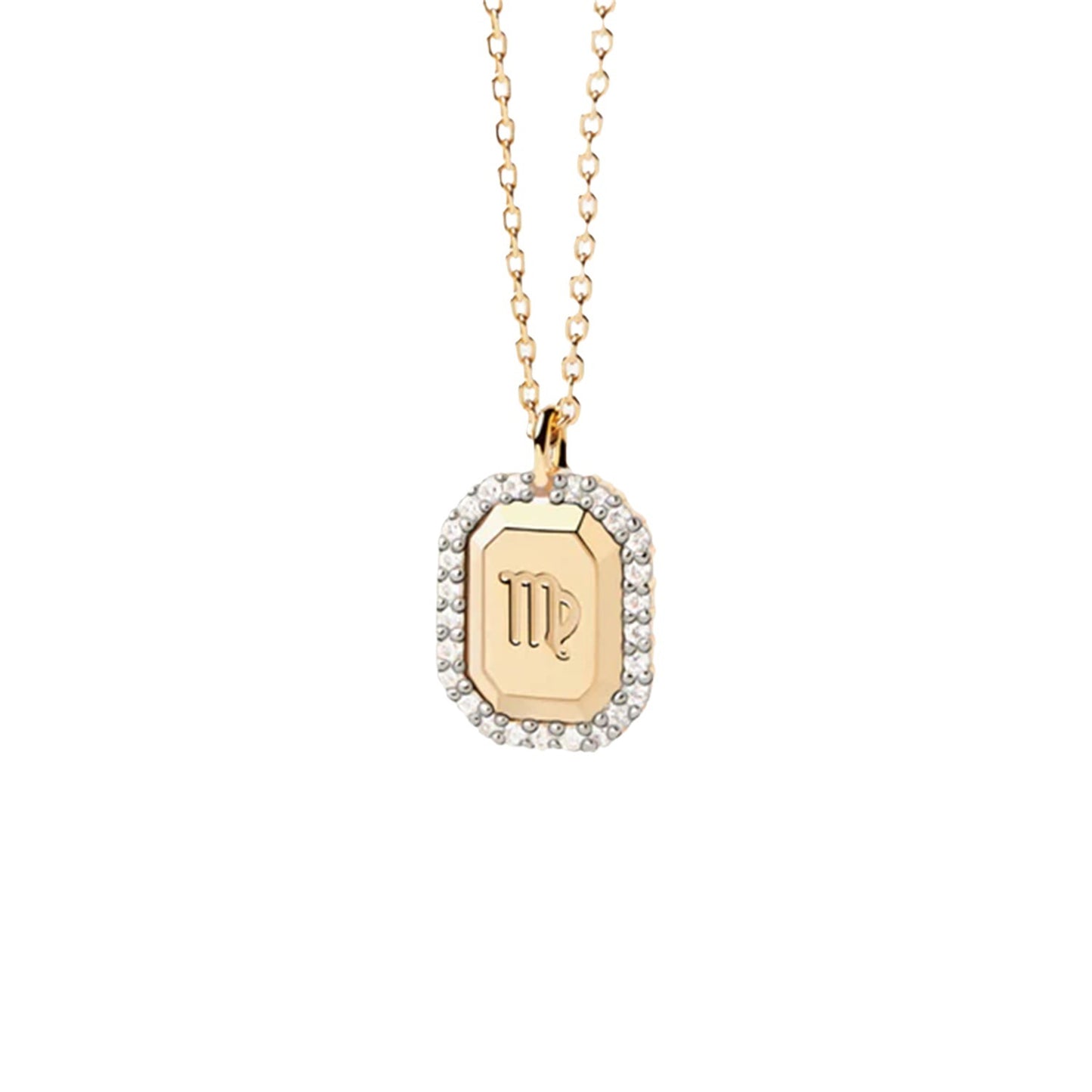 S925 Sterling Silver Twelve Constellation White Zircon Ladies' Pendant Necklace