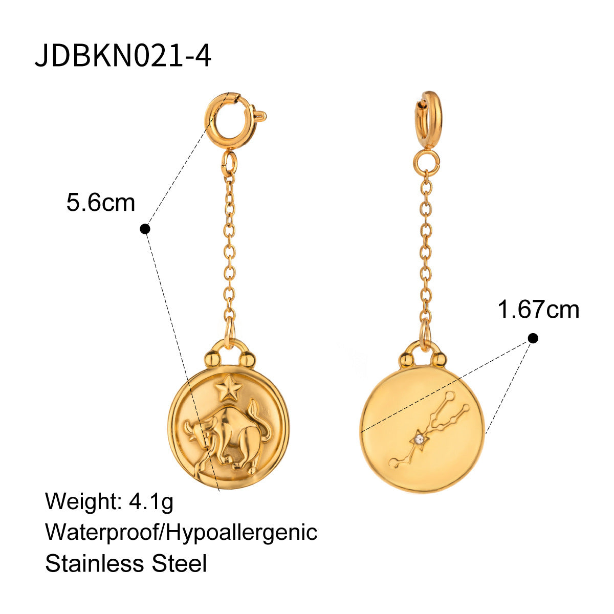 Stainless Steel Ornament Accessories Twelve Constellation Bikini Diy Pendant