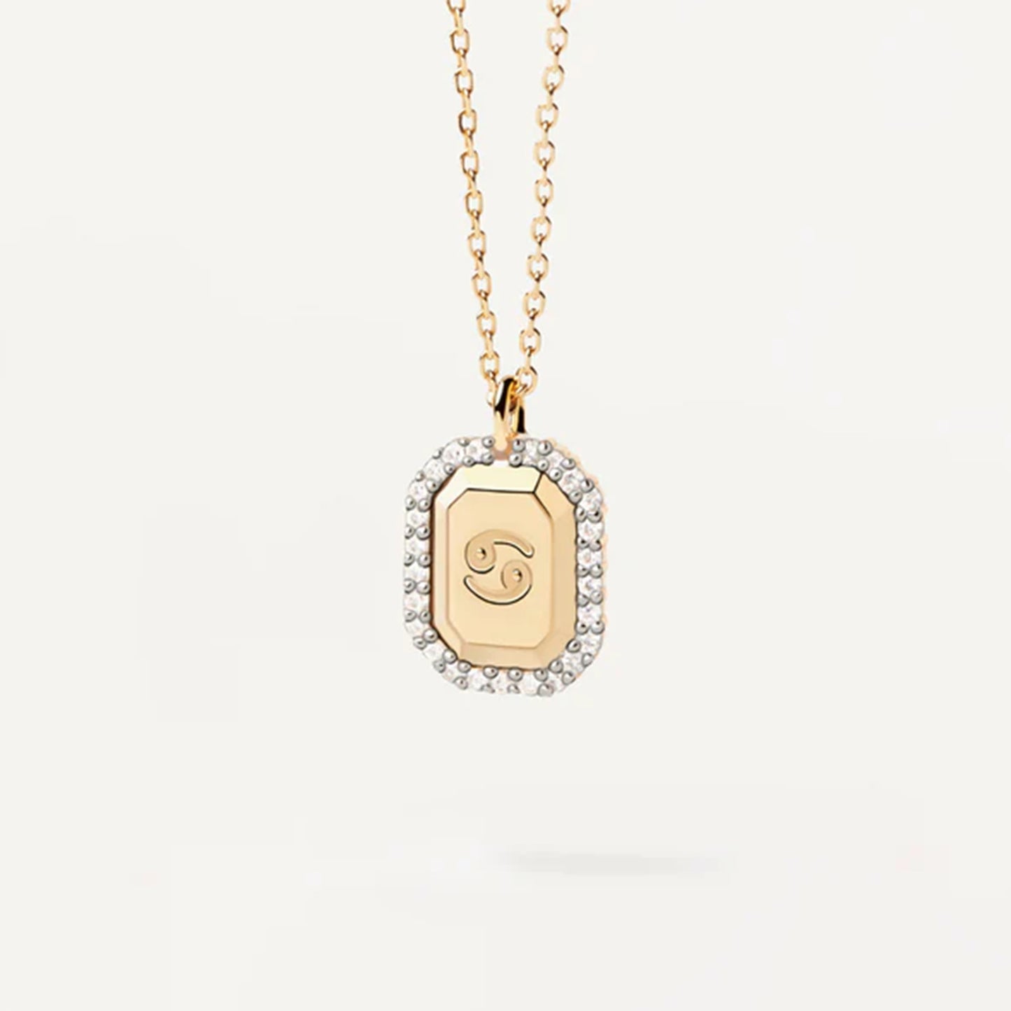 S925 Sterling Silver Twelve Constellation White Zircon Ladies' Pendant Necklace