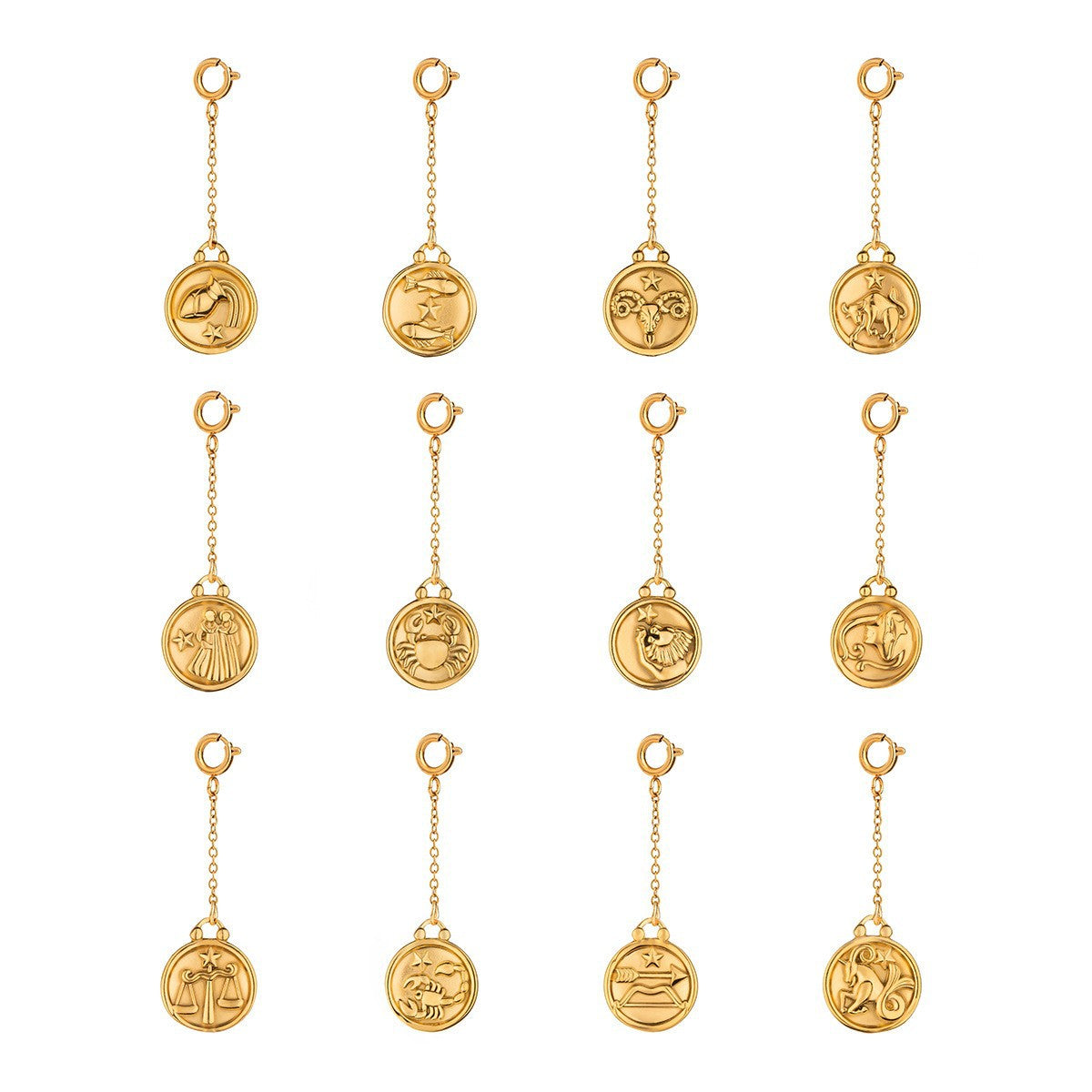 Stainless Steel Ornament Accessories Twelve Constellation Bikini Diy Pendant