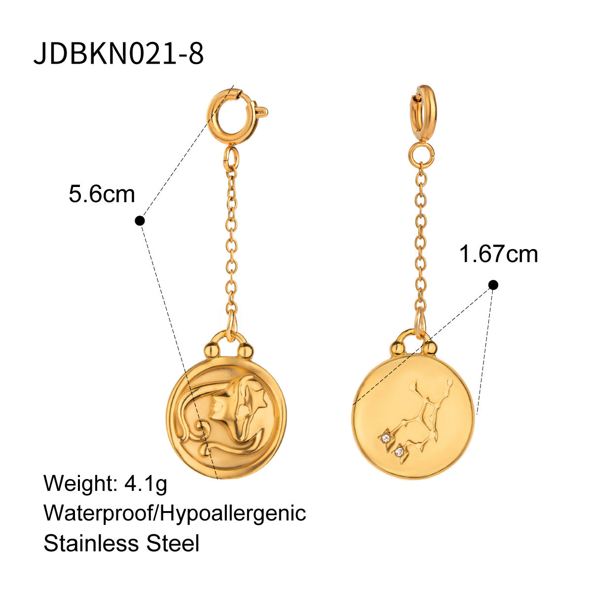 Stainless Steel Ornament Accessories Twelve Constellation Bikini Diy Pendant