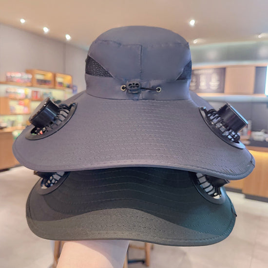 Solar Fan Hat Usb Rechargeable Fan UV Protection