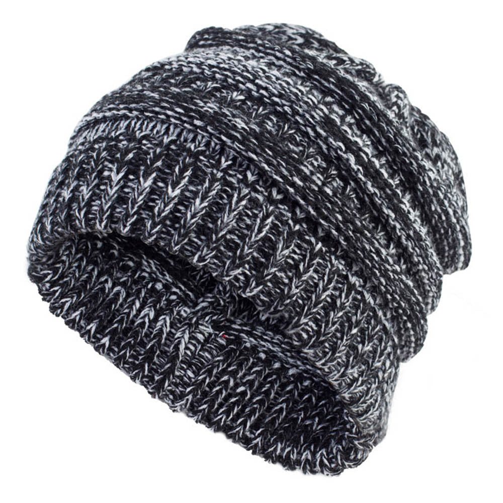 Personalized Women's Ponytail Knitted Wool Hat