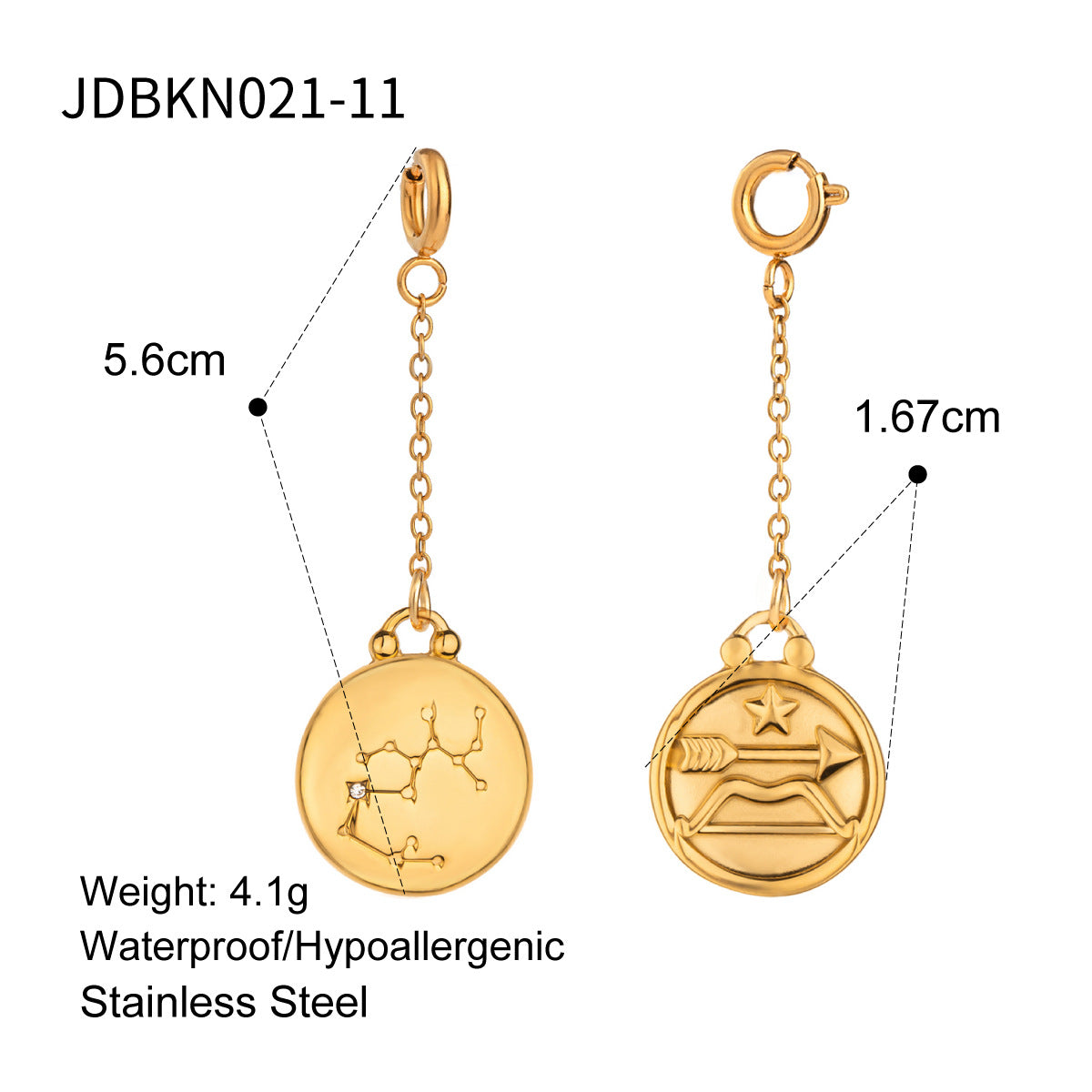 Stainless Steel Ornament Accessories Twelve Constellation Bikini Diy Pendant