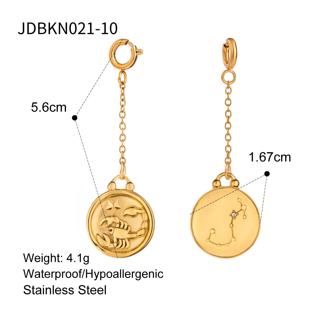 Stainless Steel Ornament Accessories Twelve Constellation Bikini Diy Pendant