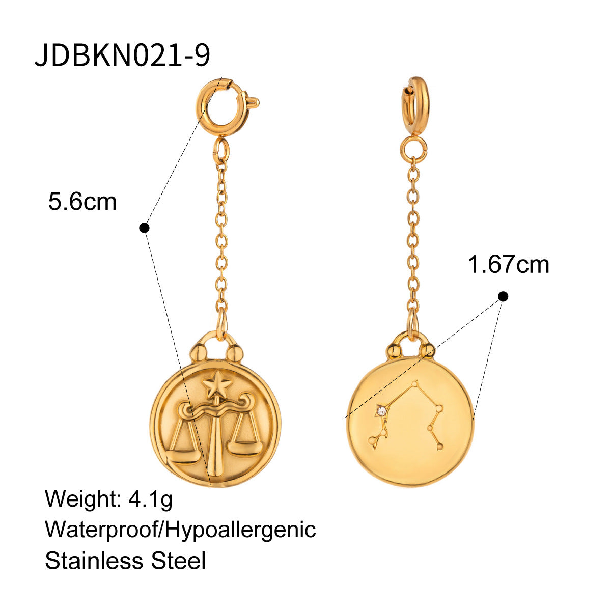 Stainless Steel Ornament Accessories Twelve Constellation Bikini Diy Pendant