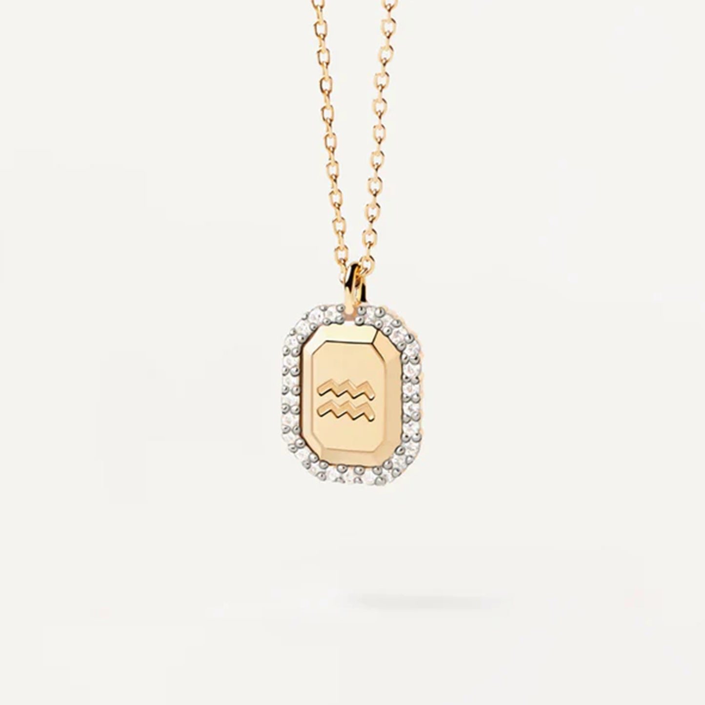 S925 Sterling Silver Twelve Constellation White Zircon Ladies' Pendant Necklace