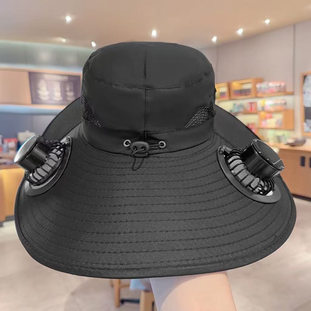 Solar Fan Hat Usb Rechargeable Fan UV Protection