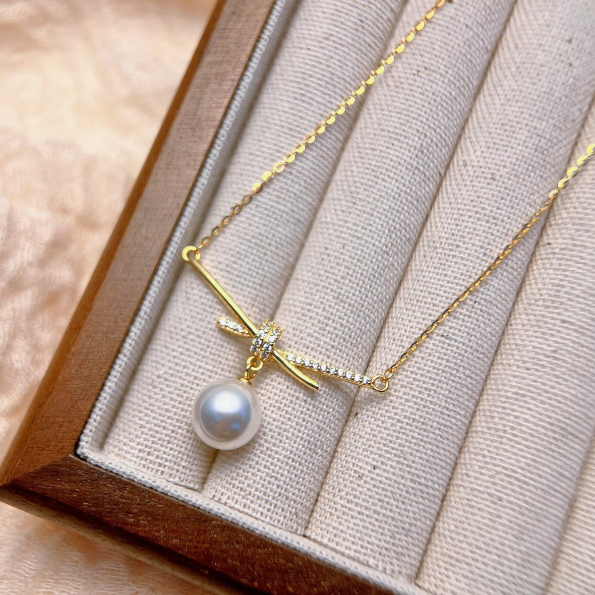 S925 Sterling Silver Affordable Luxury Style Pearl Necklace