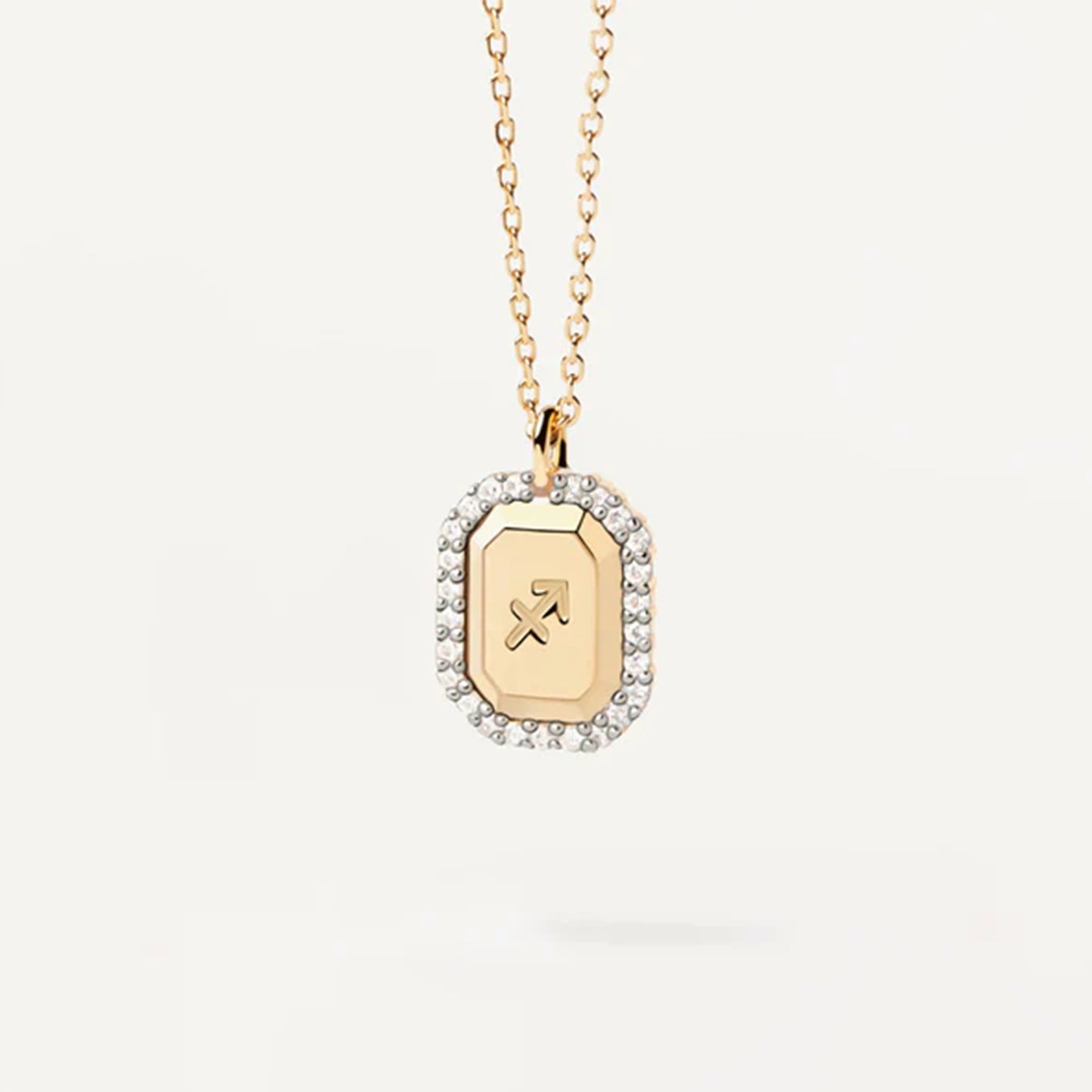 S925 Sterling Silver Twelve Constellation White Zircon Ladies' Pendant Necklace