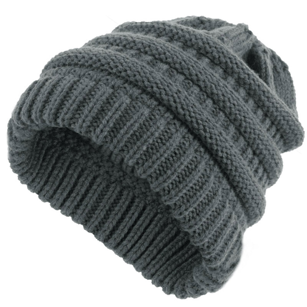 Personalized Women's Ponytail Knitted Wool Hat