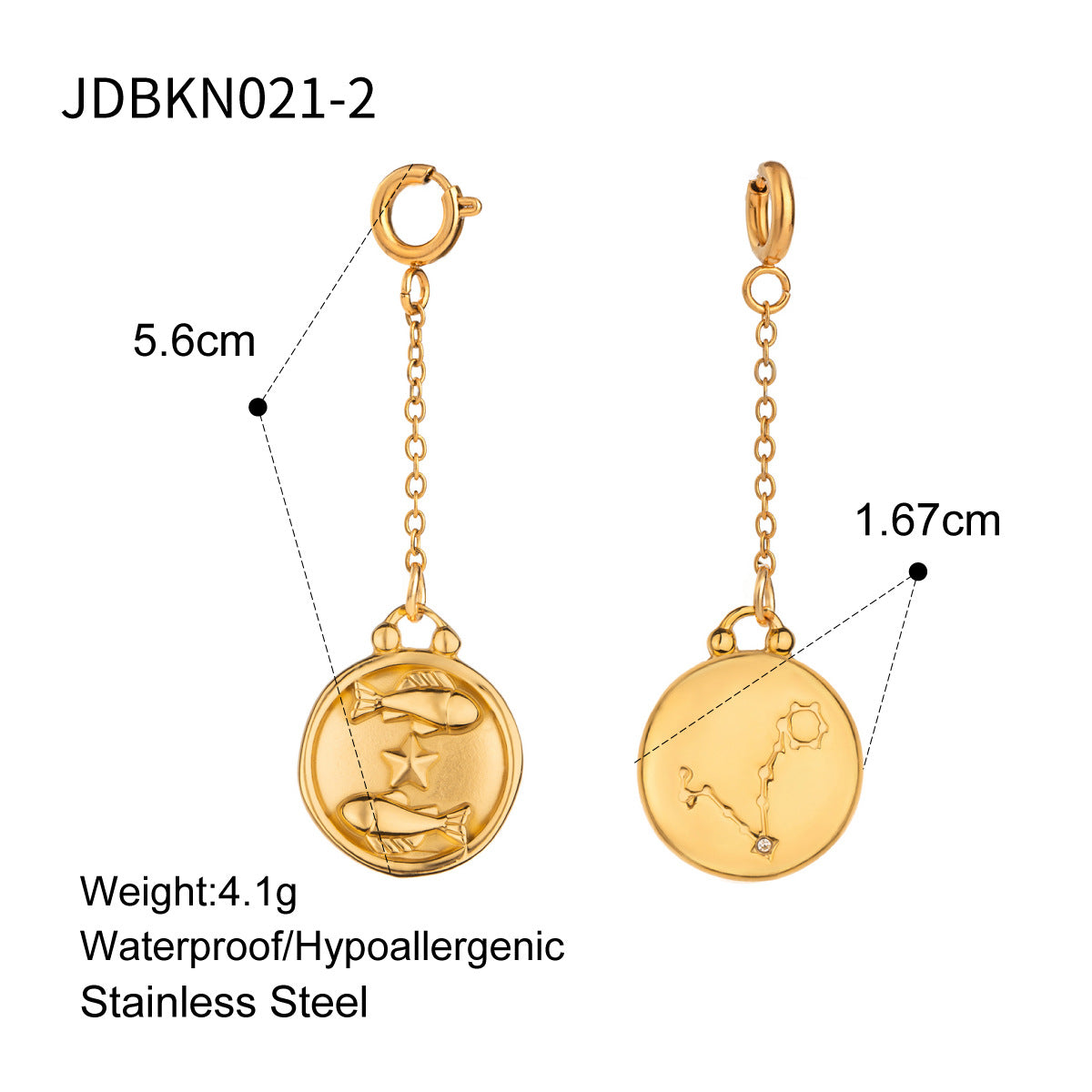 Stainless Steel Ornament Accessories Twelve Constellation Bikini Diy Pendant