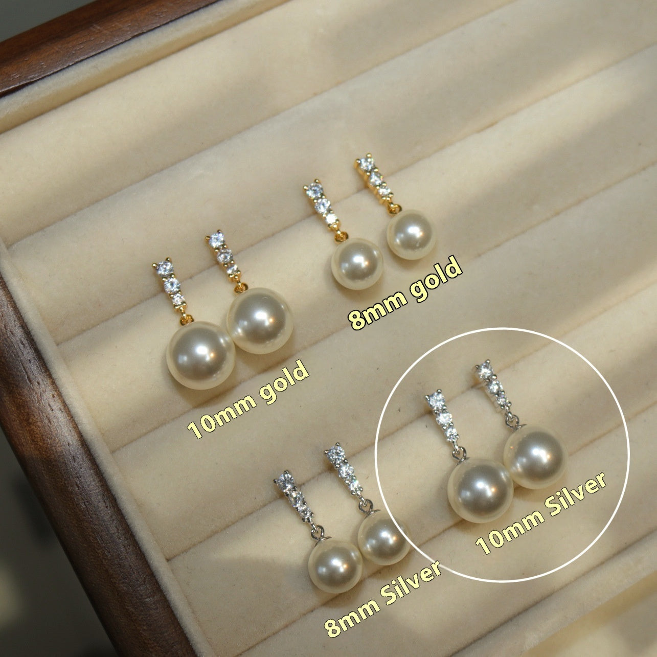 Pearl S925 Silver Stud Earrings For Women