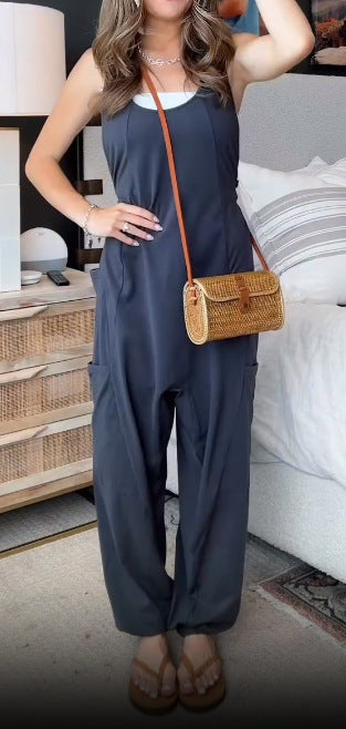 Women's Sling Loose Casual Jumpsuit