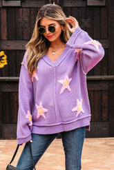 Aubrey Brushed Star Oversize Sweater-3