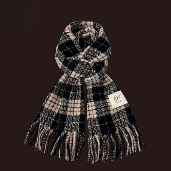 All-match Plaid Imitation Cashmere Women&